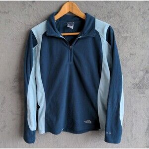 The North Face 1/4 Zip Micro Fleece Pullover Wmn's Large Teal TKA 100 Gorpcore